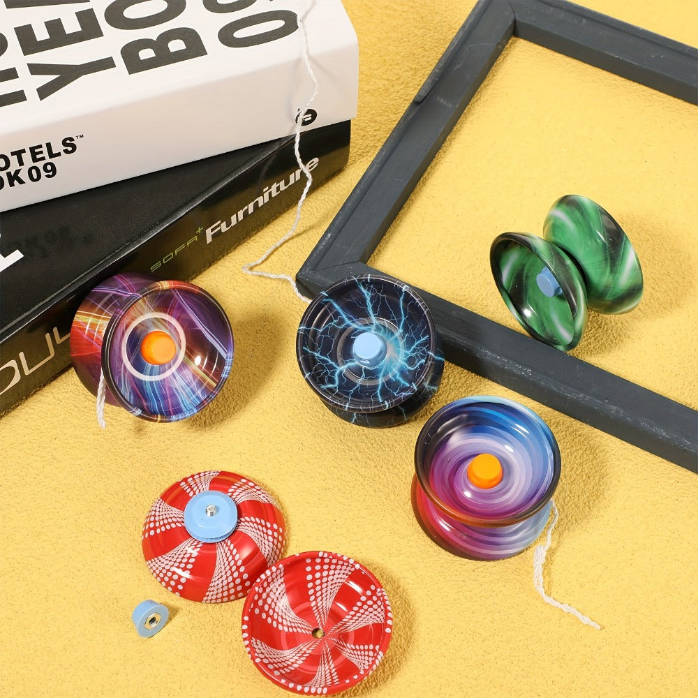 Metal Alloy Yoyo Bulk 50 Pcs Responsive Yo-Yo Set for Beginners Kids Adults Auto Return String Trick Yoyos Colorful Party Favors Gift Boys Girls Students for - product image 4