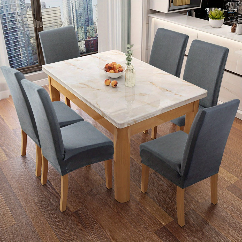 Stretch Dining Chair Covers Set | Elastic Jacquard Slipcovers for Dining Room Kitchen Wedding Office, 4pcs or 6pcs, 9 Colors, Washable Furniture Protector - product image 27