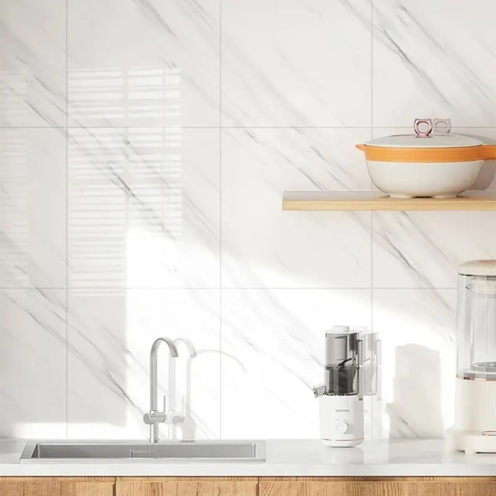 Self-Adhesive PVC Marble Tile Stickers 20pcs 30x30cm Waterproof Wall Panels for Bathroom Kitchen Living Room Backsplash Decor - product image 8