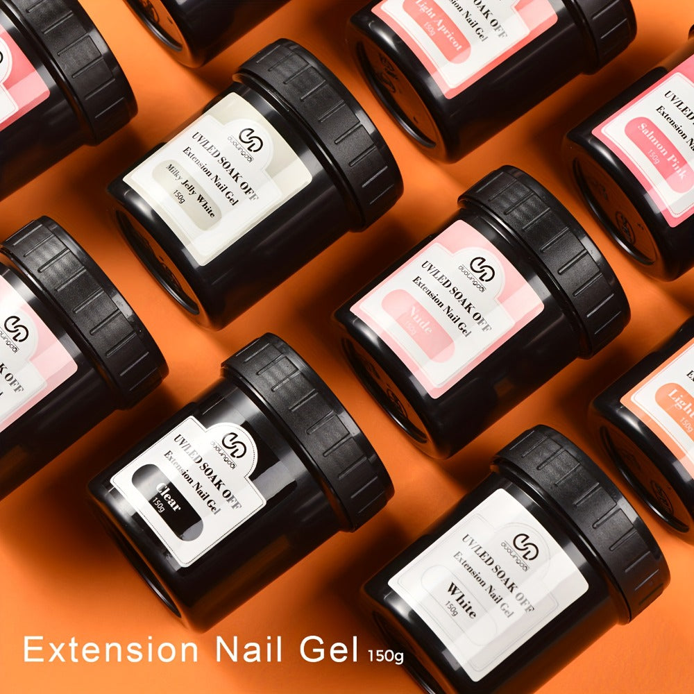 Builder Gel for Nail Extensions 150g Apex Strengthening Kit 13 Shades Clear White Pink Nude Milky Jelly Salmon UV LED Cure Professional Salon Home DIY Manicure Nail Art Women - product image 4