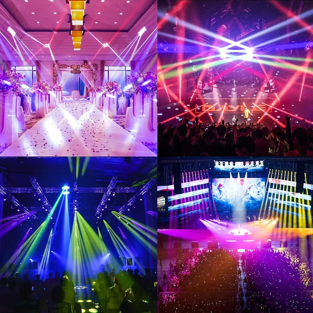 LED Spider Moving Head Stage Light 8x3W DJ Disco Party Light Sound Activated DMX-512 Control Beam Shaking Head Spider Lamp for Club Bar Wedding Carnival Festival Live Show - product image 6