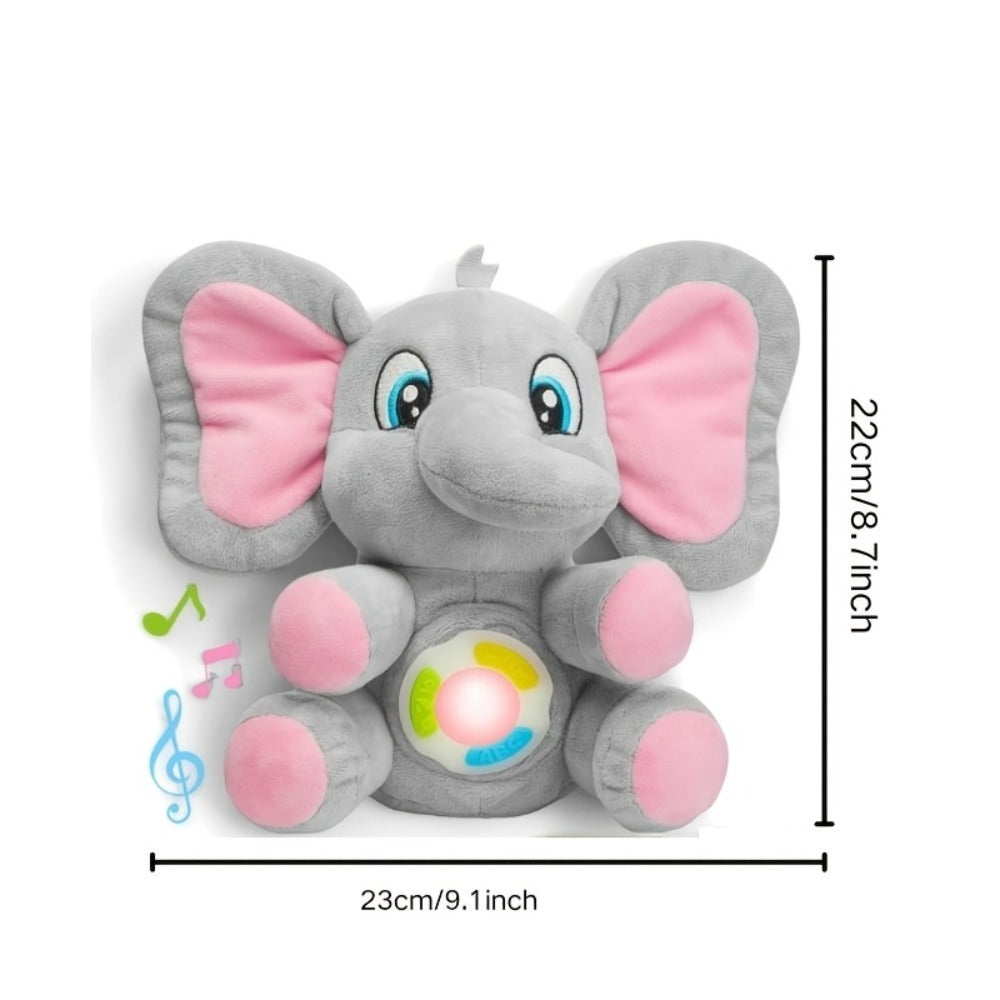 Plush Musical Elephant Baby Toy with Music & Lights | Soft Stuffed Animal Sensory Toy for Infants 6+ Months, Cuddly Light Up Elephant Comfort Toy, Christmas & Birthday Gift for Baby Boys & Girls