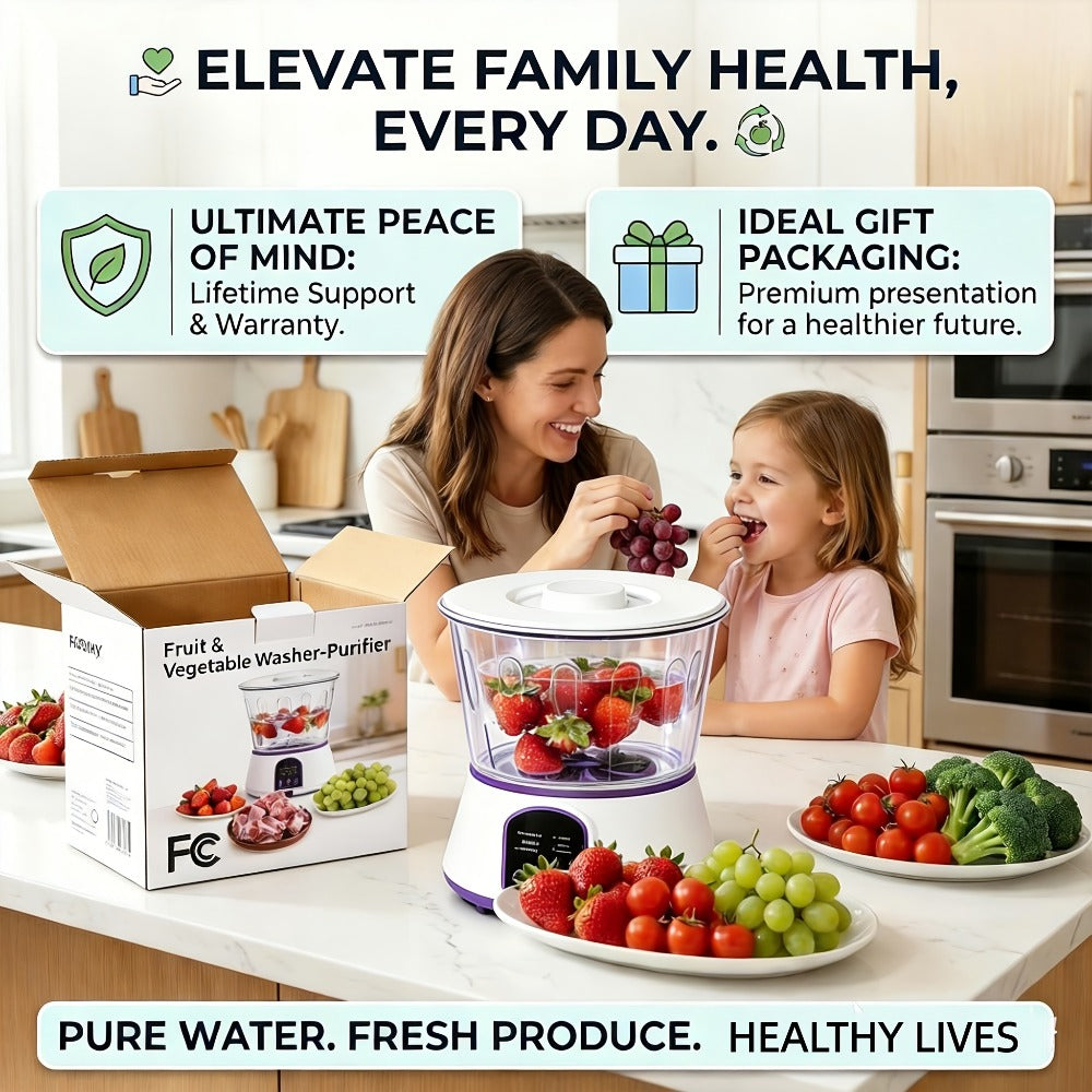 Fruit and Vegetable Cleaner Machine Ultrasonic Purifier Multifunctional Household Food Cleaning Device Rechargeable for Removing Pesticides Bacteria Single Dual Battery Options - product image 8