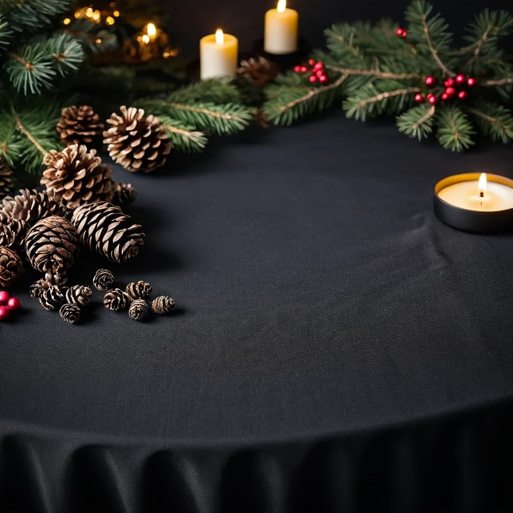 120 Inch Round Tablecloth Bulk Pack – Wrinkle-Free Table Cover for Wedding, Party, Christmas & Halloween, Black or White (6/12/18 Pack) - product image 15
