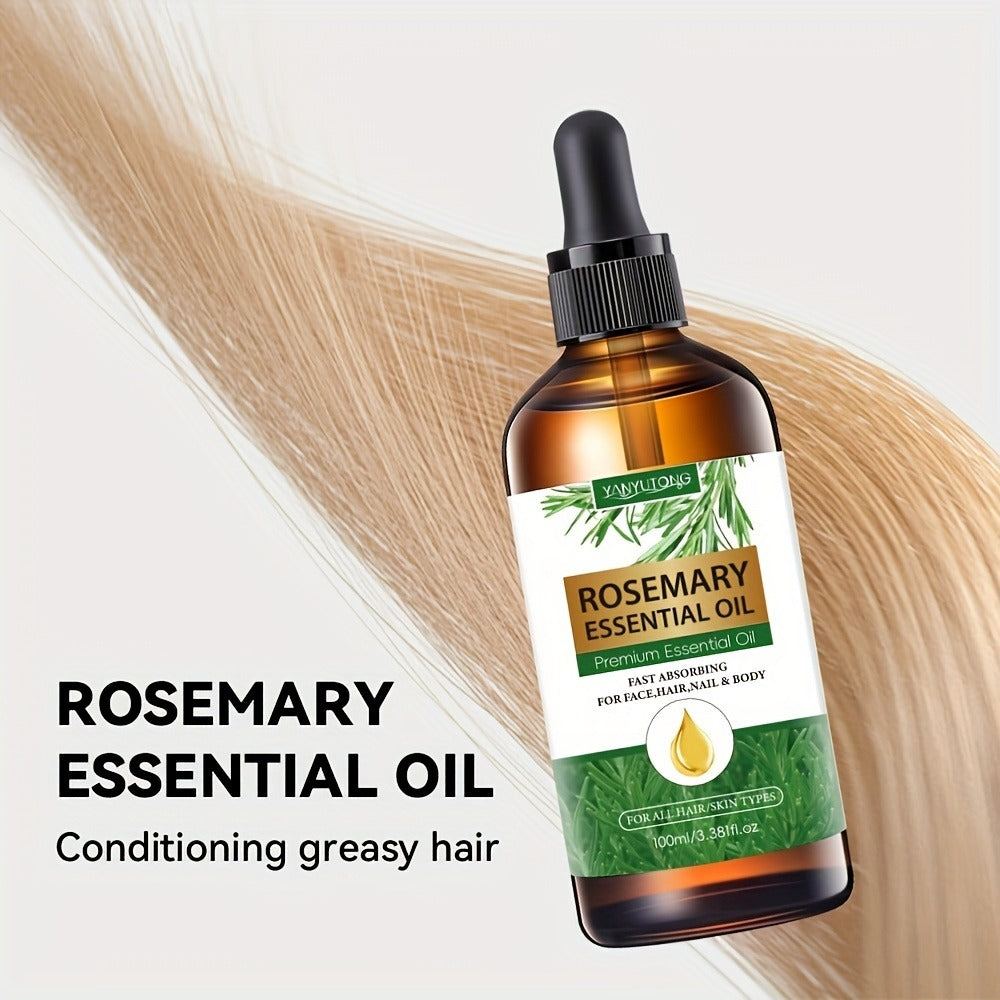 Rosemary Essential Oil 3-Pack 3.38oz Plant-Based — Hydrating Hair Growth Scalp Oil, Multi-Use for Face Body Nails Massage & DIY Beauty, Women Holiday Gift Set - product image 3