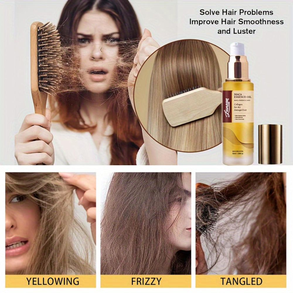 Argan Oil Hair Mask Deep Conditioning Treatment with Collagen | Cold Press Moroccan Oil for Dry Frizzy Curly Fine Hair | Long-Lasting Moisture Repair 1.69oz - product image 3
