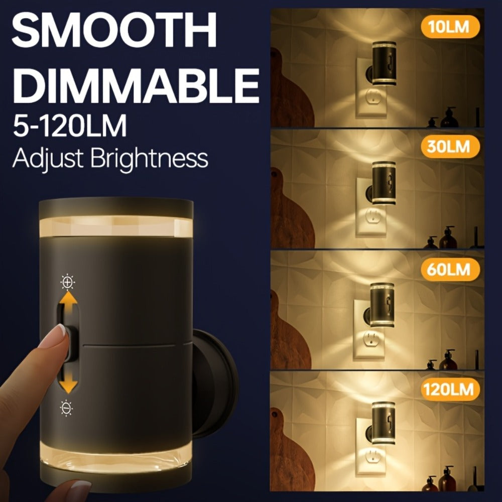 LED Night Light Plug In Dusk to Dawn Sensor – 5-120LM Adjustable Brightness, 3 Color Temperatures, Modern Plug-In Night Lights for Hallway, Bedroom, Staircase, Bathroom & Toddler R - product image 6