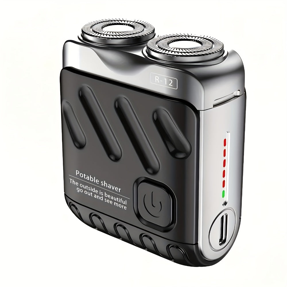 Electric Shaver for Men Magnetic Dual Blade Heads 2-Speed USB Rechargeable Mini Portable Razor Compact Travel Grooming Tool Multiple Colors Waterproof Version Available Orange Blac - product image