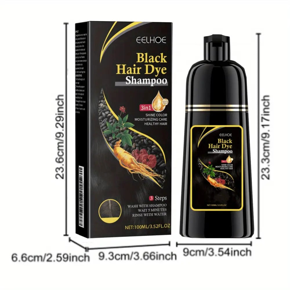 Natural Gray Hair Coverage Shampoo 6PCS Set 3-in-1 Darkening Formula – No Ammonia Color Restorer for Black & Brown Hair, Shampoo Conditioner & Color in One, 3.38oz Each for Men & W - product image 13