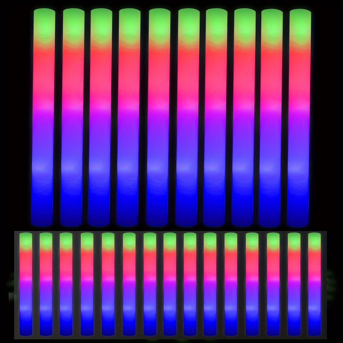 100 pcs Pack LED Foam Light Sticks - 3-Mode Color Changing Flashing Party Favors with Flashing Modes Suitable for Weddings, Birthdays, Concerts, Camping, for - product image 18