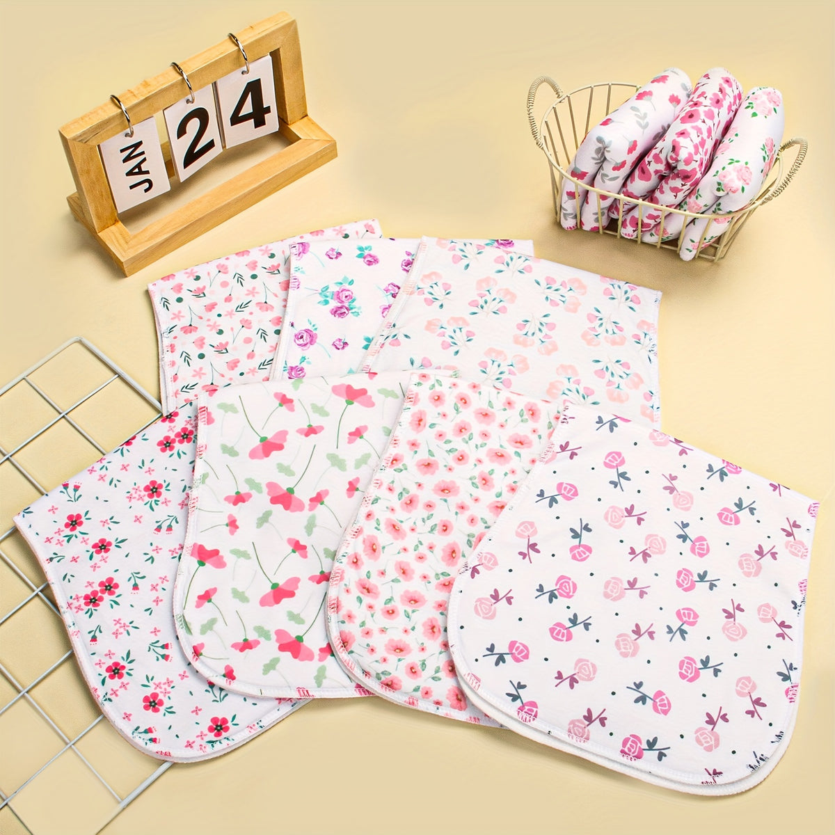 10-Pack Burp Cloths For Baby Boys and Girls - Baby Burp Cloth, Baby Washcloths, Burp Rags, Large Neutral Burp Clothes For Newborn - product image 18