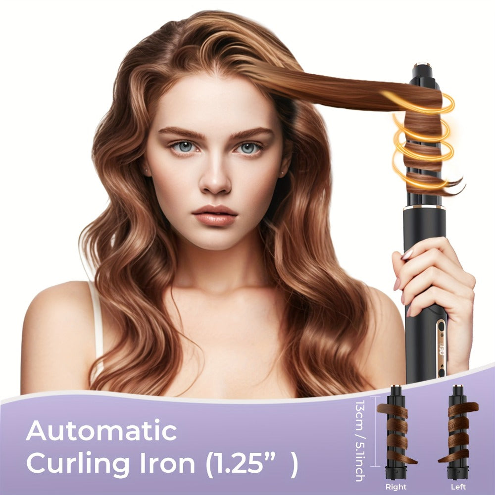 Hot Air Brush 6-in-1 Negative Ion Hair Dryer Brush & Styler 110000 RPM High-Speed Blow Dryer with Curling Iron Straightener Auto-Winding Curler Foldable Handle Storage Bag - product image 6