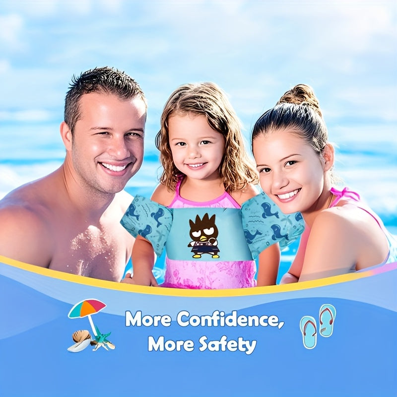 Kids Adjustable Swim Vest for Toddlers Ages 1-9 | Lightweight Floating Jacket, Cute Blue Cartoon Pattern, Patented Safety Design for Boys Girls Pool Beach - product image 2