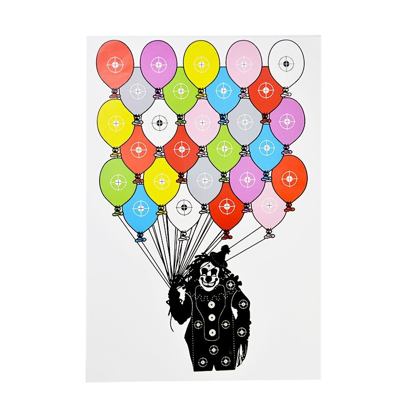 Shooting Target Paper 10 Pack 45x32cm Large Glossy – Archery Targets for Shooting Practice Accuracy Training – Skeleton Balloon Human Silhouette Target Sheets - product image 3