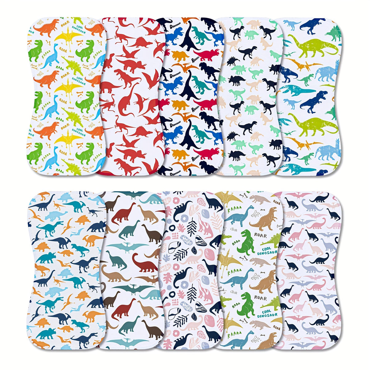 10-Pack Burp Cloths For Baby Boys and Girls - Baby Burp Cloth, Baby Washcloths, Burp Rags, Large Neutral Burp Clothes For Newborn - product image 3