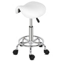 Saddle & Round Salon Stool with Backrest 360-Degree Swivel — Adjustable Height Professional Chair for Salon, Spa, Barber, Kitchen & Bistro, Black & White, 2 Styles - product image 17