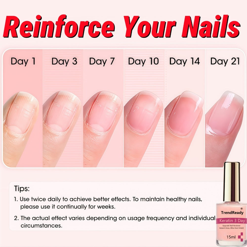 Nail Strengthener 2 Pack 4-in-1 Natural Protein Hardener — Extra Strong Fast Drying Nail Growth Treatment Base Coat for Weak Brittle Splitting Nails, Women Men All Nail Types - product image 11