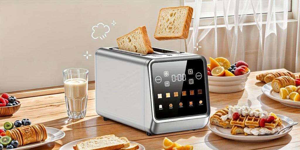 Smart Digital Toaster 2 Slice Touch Screen – Stainless Steel with Memory Function, 5 Bread Types, 6 Shade Settings, 1.5-Inch Wide Slot, 900W Fast Toasting for Home Kitchen - product image 9