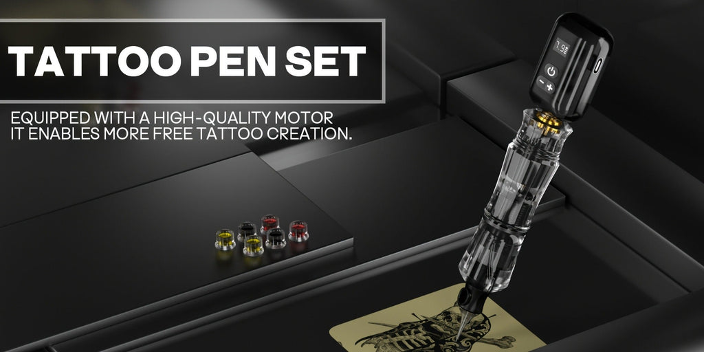Rotary Tattoo Machine Kit Complete Set with 1400mAh Wireless Battery Digital Display 10 Cartridge Needles 6 Inks Practice Skin for Beginners & Professional Artists - product image 18