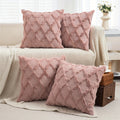 Decorative Pillow Covers 18x18 Set of 4 Boho Soft Plush Faux Wool Throw Pillow Cases with Zipper for Sofa Couch Bedroom Living Room - Luxury Cushion Covers - product image 12