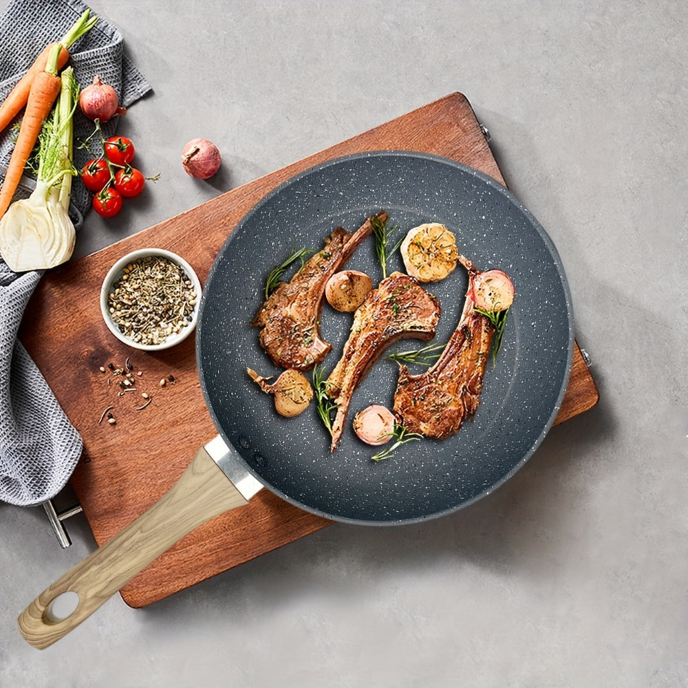 Non-Stick Frying Pan Set 3-Piece 7 9.5 11 Inch – Dishwasher Safe Skillet Set with Insulated Handle | Induction Compatible Home Kitchen Pans in Beige Grey & Black | Durable Even-Hea - product image 11