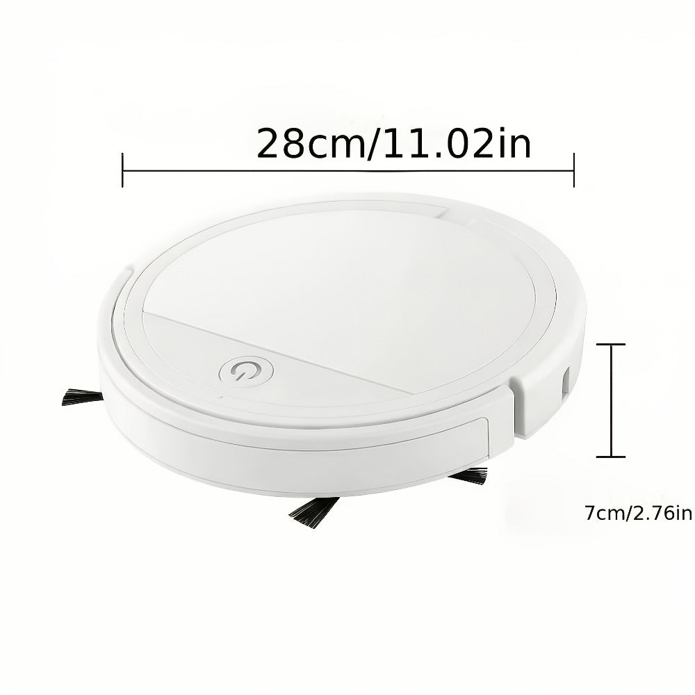 2000Pa Robot Vacuum Cleaner 150-Min Battery – Multifunctional Auto Floor Cleaner for Pet Hair, Dust & Paper Debris, Smart Robotic Vacuum for Hardwood, Tile & Carpet, Black & White - product image 2