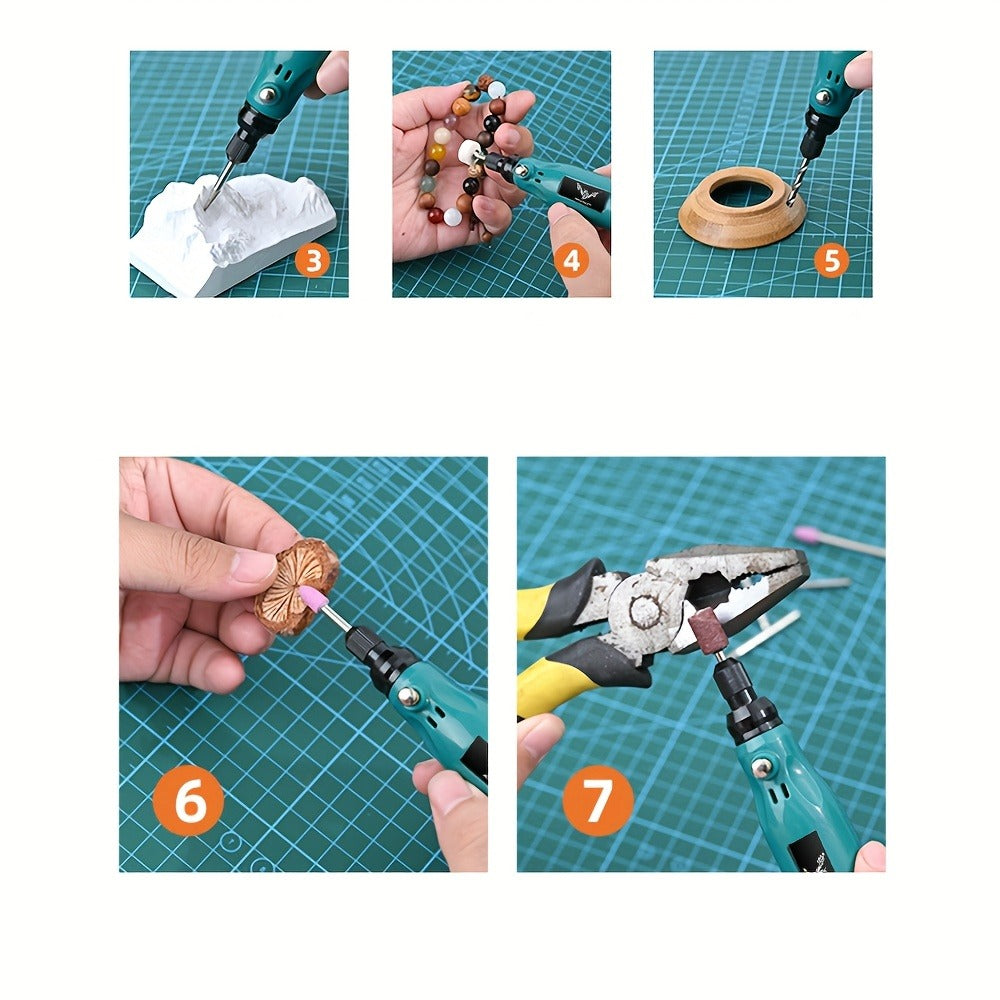 Electric Engraving Pen Kit 25/39PCS - Rechargeable Rotary Tool Set with Adjustable Speed for Engraving, Sanding, Polishing, Drilling & Etching - Portable Multifunctional Power Tool - product image 12
