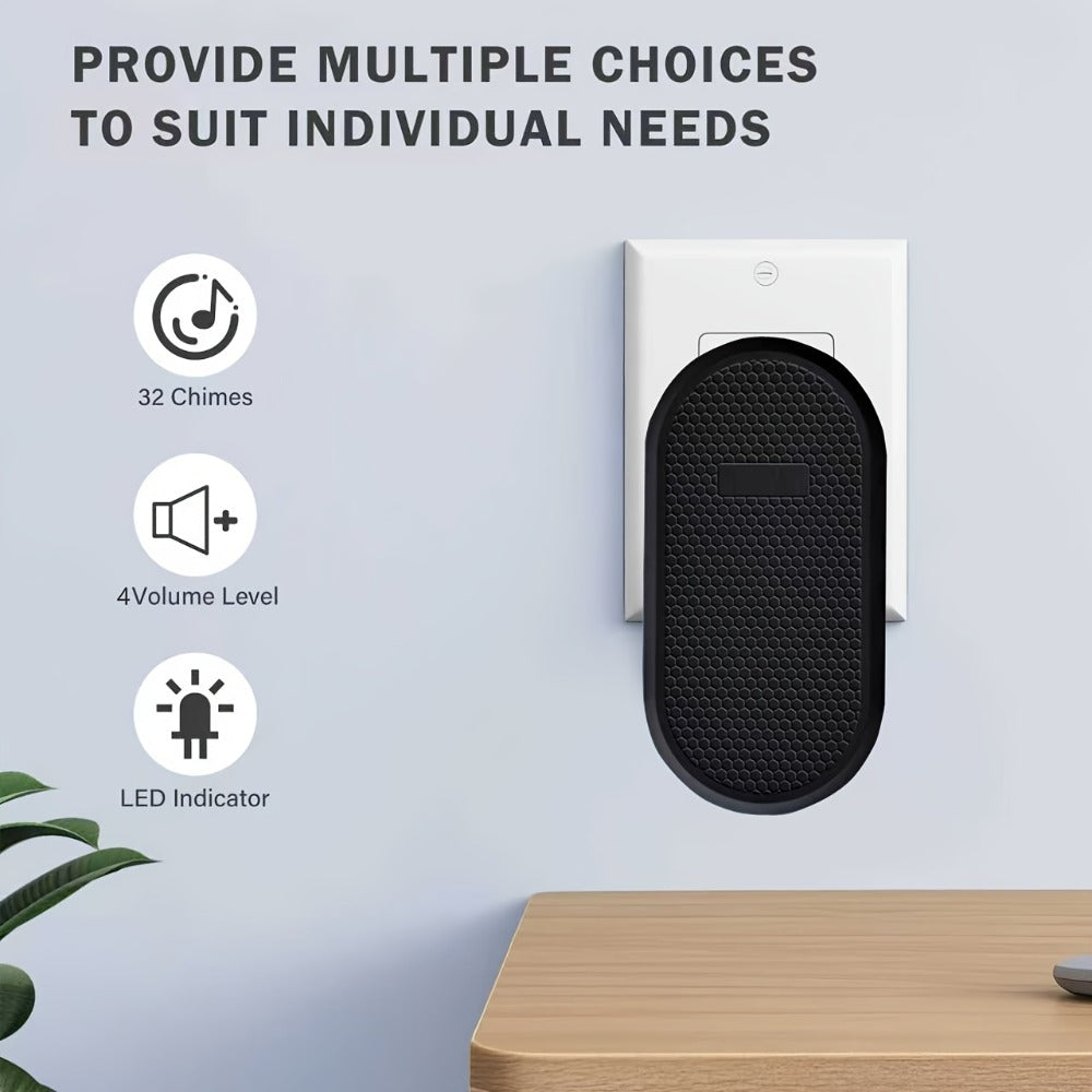 Wireless Doorbell Battery Powered – 33 Melodies, 4 Volume Levels, 1000-Foot Range, Durable Plug-In Receiver, Easy Install, for Home, Apartment, Office & Commercial Use (Enhanced Ed - product image 2