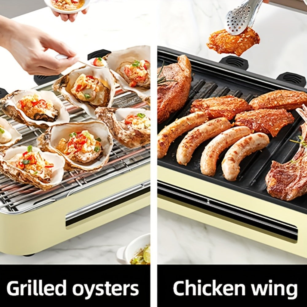 Electric BBQ Grill Indoor – 1500W Smokeless Tabletop Grill with Removable Frying Pan, Waffle Maker & Non-Stick Stainless Steel Plates, Adjustable Temperature, Perfect Christmas Hou - product image 10
