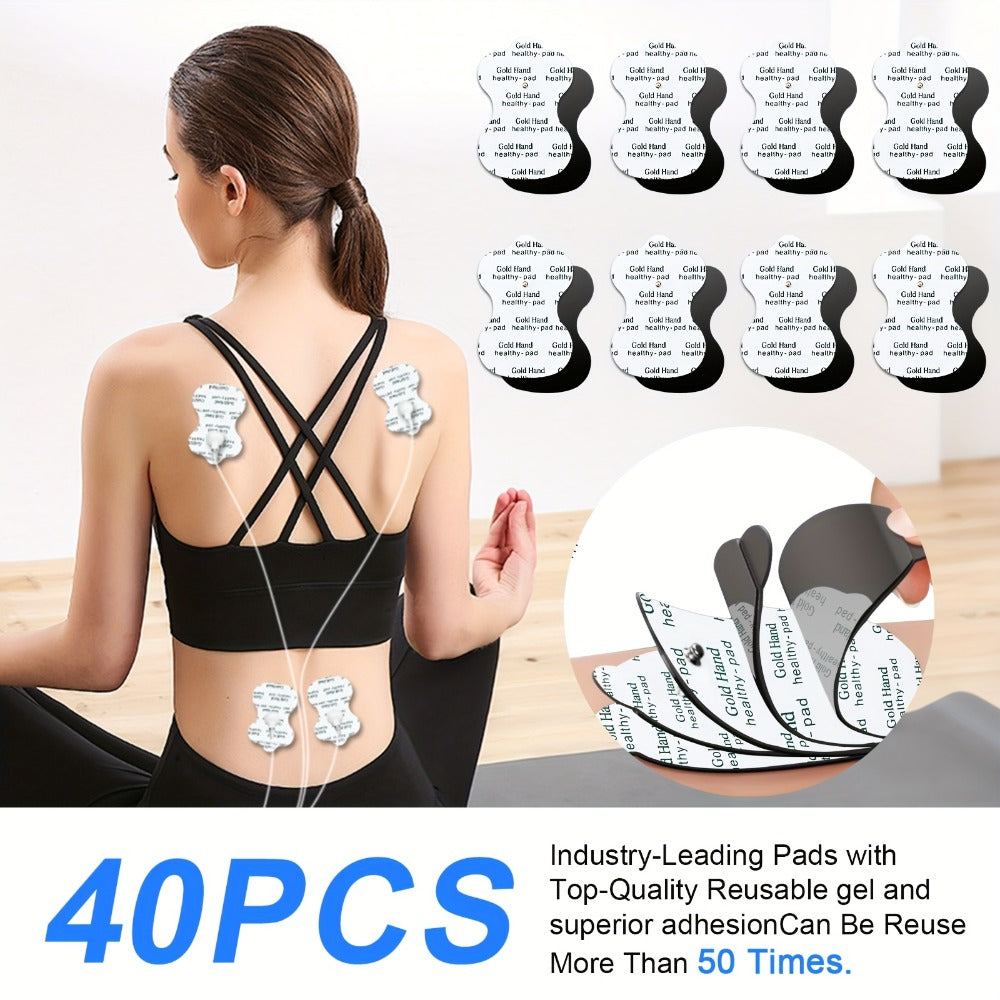 TENS EMS Electrode Pads 35mm Snap Reusable Replacement Pads Highly Conductive Latex Free Non-Irritating Gel for TENS EMS Muscle Stimulator Units 10 20 40 80 Pcs Options - product image 10