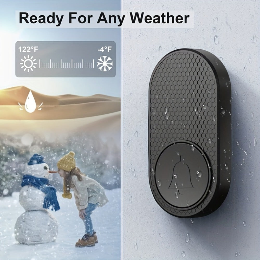 Wireless Doorbell Battery Powered – 33 Melodies, 4 Volume Levels, 1000-Foot Range, Durable Plug-In Receiver, Easy Install, for Home, Apartment, Office & Commercial Use (Enhanced Ed - product image 6