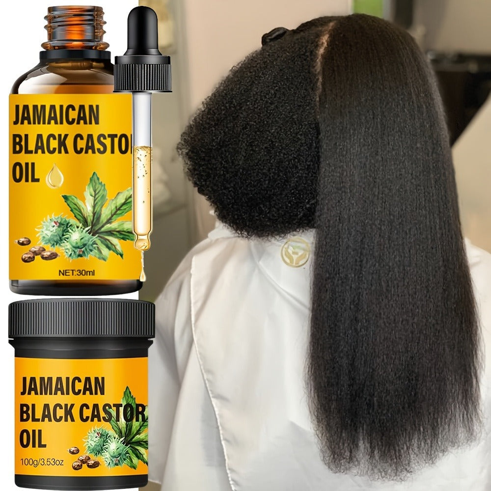 JBCO Hair Growth Set 2-Piece – Pure Cold-Pressed Jamaican Black Castor Oil & Nourishing Hair Cream, Scalp Moisturizer, Strengthens & Reduces Breakage, All Hair Types Women & Men - product image 7