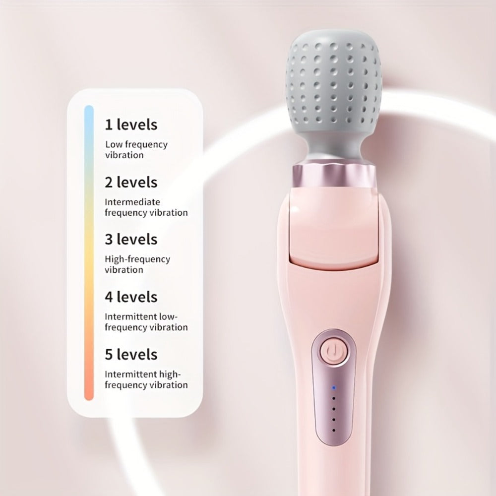 Electric Handheld Massager 180° Foldable Massage Stick | 5-Speed Vibration USB Rechargeable Rotating Head | Full Body Relief Neck Back Shoulder Leg Waist | Portable Cordless Massag - product image 10