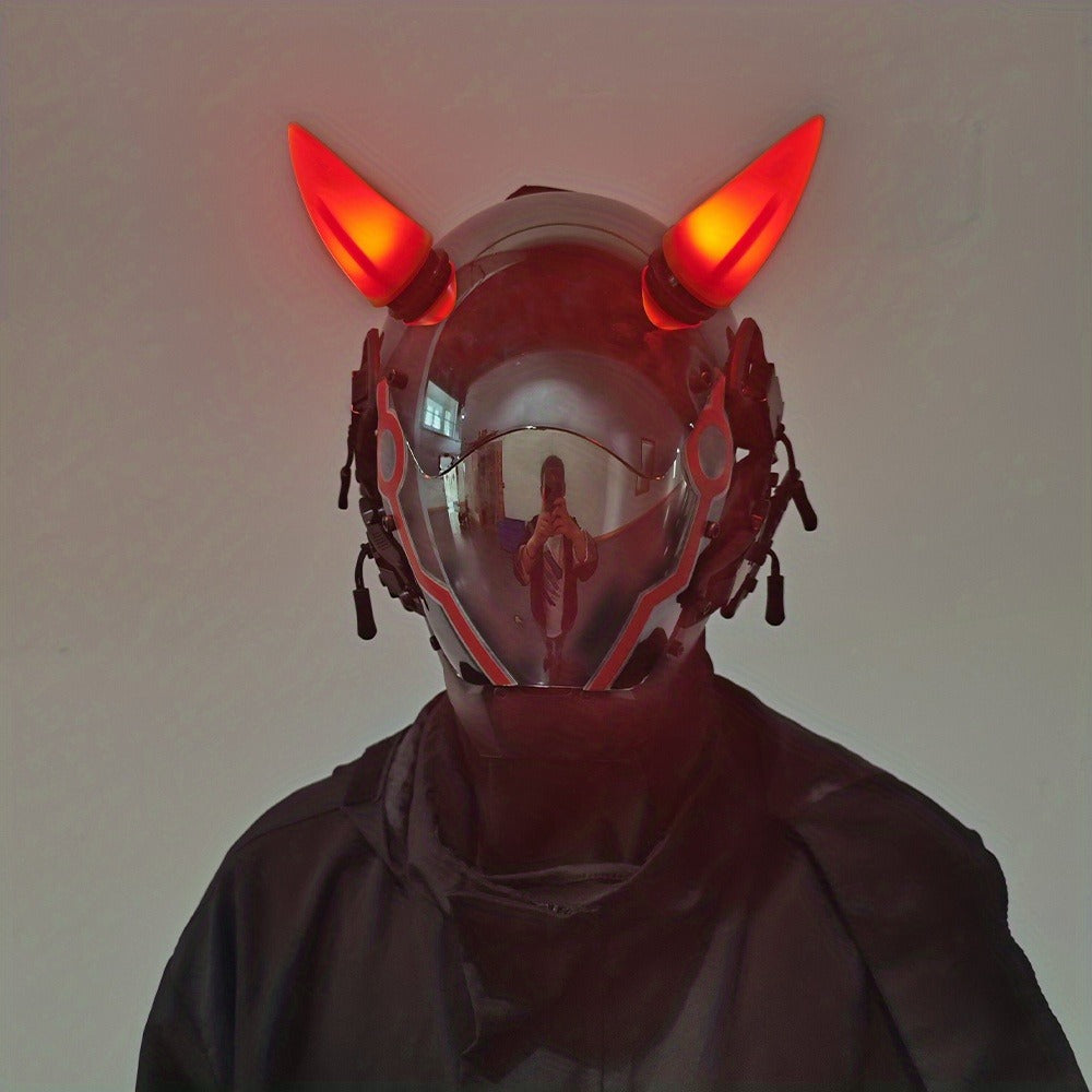 Battery-Powered LED Full Face Mask for Halloween, Christmas, Easter, Rave Music Festival & Party, Unisex Adult Costume Prop, Cool Gift for Men & Women - product image 16