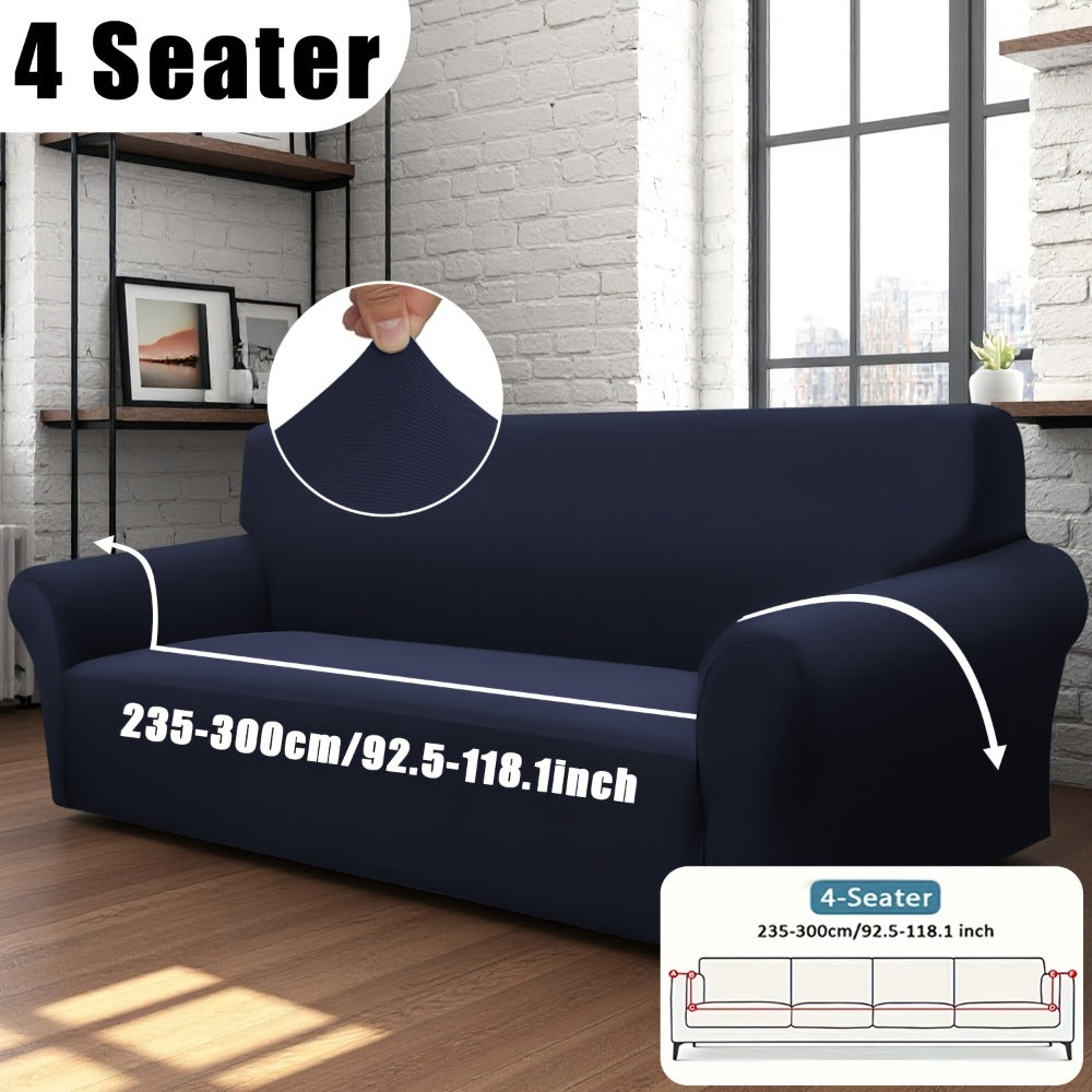 Stretch Sofa Cover Elastic Band | Milk Fiber Fabric Slipcover, Machine Washable Polyester Spandex, 1 to 4 Seater Armchair Couch Cover, Red Gray Blue Black Coffee, Home Decor - product image 22