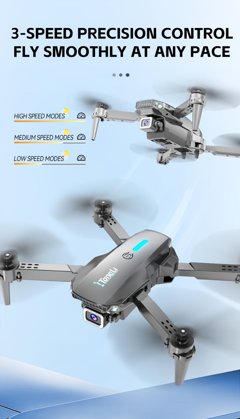 Beginner Vlogging Aerial Photography Quadcopter Gift for Kids Teens Adults | Foldable HD Camera Drone Free Storage Bag USB-C Charging 3D Flips Single or Dual - product image 16