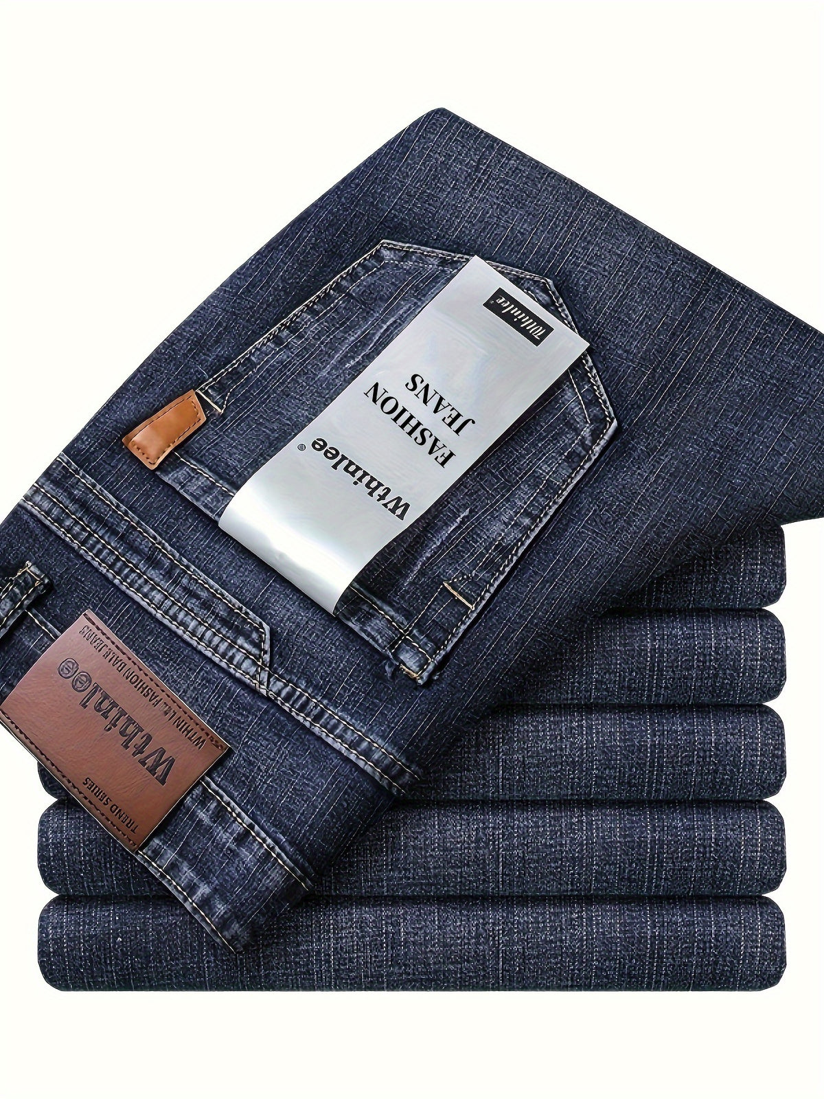 Mens For Jeans Men's Solid Denim Jeans, Light Business Style Slightly Stretch Straight Leg Pants For Outdoor Casual Daily Pantalones Para Hombres Mens Clothes Men Jeans Ropa De Hombre Jeans De Hombre