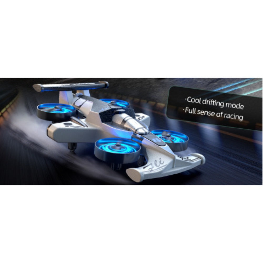 2-in-1 Remote Control Racing Car & Quadcopter One-Key Takeoff 360° Aerial Flips Stable Hover Durable Foam Body Indoor Outdoor Gift for Boys Girls Age 6+ Red - product image 10