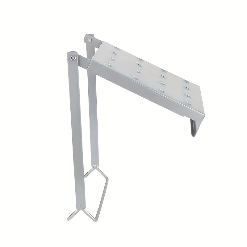 Ladder Platform Scaffold Board 400 lb Heavy Duty Non-Slip Work Tray Retractable Workstation Tool Tray Attachment for Extension Ladders Easy Install Silver - product image 14