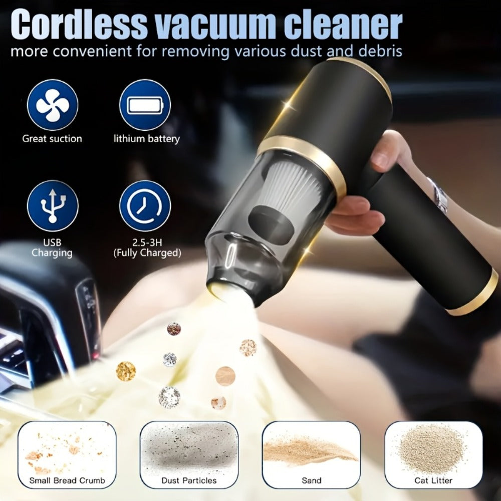 2-in-1 Handheld Vacuum Blower USB Rechargeable Cordless Mini Vacuum Cleaner Blow Suction Mode with Filter Dust Cup for Home Car Office Keyboard Lightweight - product image 5