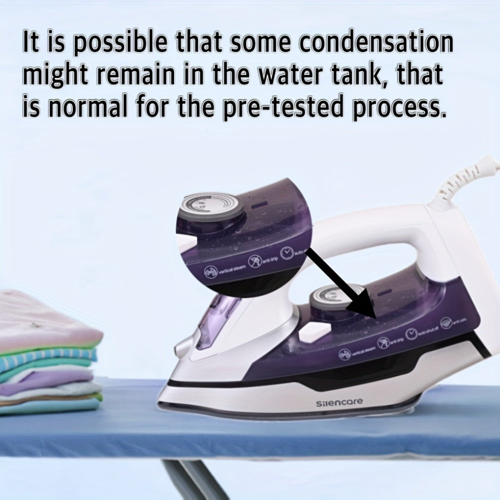 Steam Clothes Iron with Ceramic Coated Soleplate – Precision Thermostat, 3-Way Auto-Off, Self-Cleaning, Anti-Calcium & Anti-Drip, Lightweight Travel & Home Garment Iron - product image 8