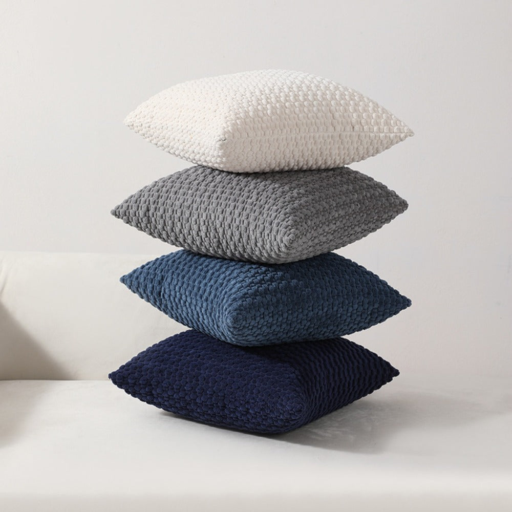 Pillow Covers Set of 4 Boho Plaid Double Sided Plush 18x18 20x20 Inch Zipper Machine Washable Decorative Cushion Covers for Sofa Bed Office Chair Warm Winter Home Decor - product image 9