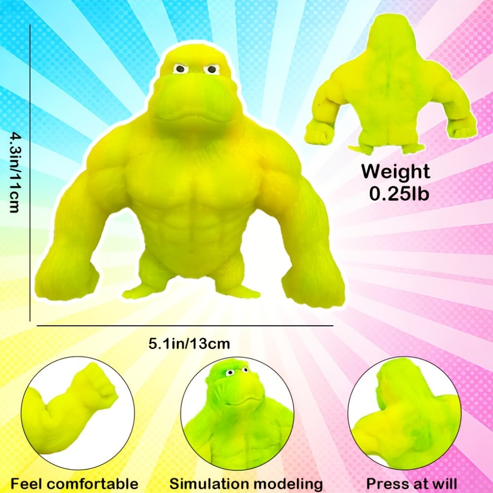 Stretchy Gorilla Fidget Toy Squishy Squeeze Monkey | PVA Sponge Sensory Stress Relief Toy for Kids & Adults, 5 Colors, Easter Basket Stuffer, Christmas - product image 2