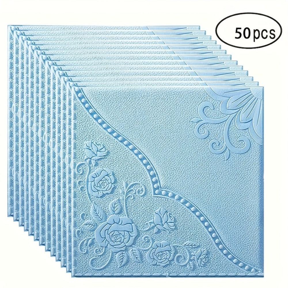 Peel and Stick Tile Stickers 13.78x13.78in Self-Adhesive Glam Plaid Pattern Wall Tiles for Kitchen Bathroom Living Room – 50pcs PVC Waterproof Removable Backsplash Decor - product image 7