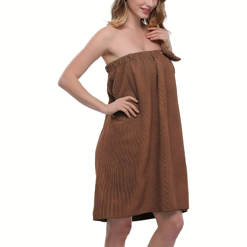Women's Bath Wrap Towel Robe – Lightweight 250gsm Microfiber Shower Spa Bathrobe with Adjustable Closure One Size Fits Most - product image 13