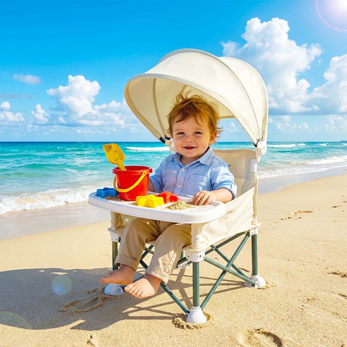 Cochildor Portable Booster Seat & High Chair with Detachable Feeding Tray - Lightweight Sturdy Frame, Ergonomic Kids Chair Suitable for Indoor/Outdoor, Travel - product image 14