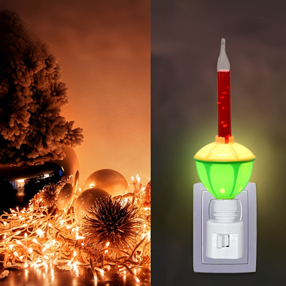 Christmas Bubble Lights 2 Pack Traditional Multi-Color Bubble Liquid Night Lights Plug-In Wall Light for Christmas Tree Thanksgiving Living Room Bedroom Corridor Holiday Decoration - product image 10