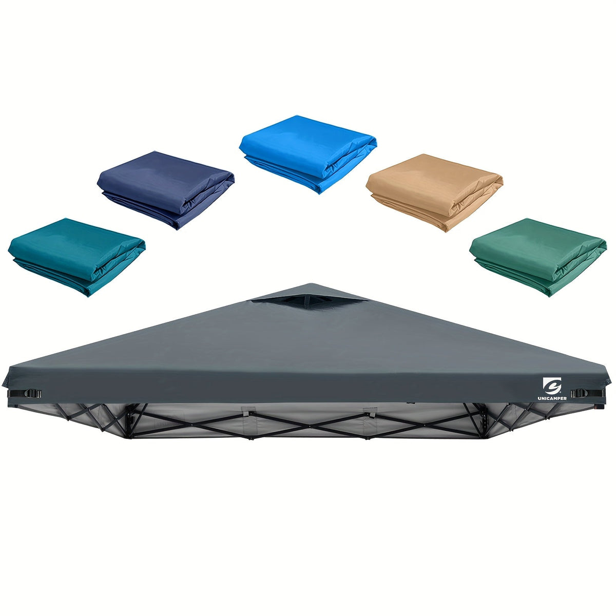 10x10 Canopy Replacement Top Cover for Straight Leg Tents | Waterproof Pop-Up Canopy Top for Camping, Outdoor Events & Backyard (Top Cover Only) | Ventilation Ports, Instant Shade, 11 Color Options