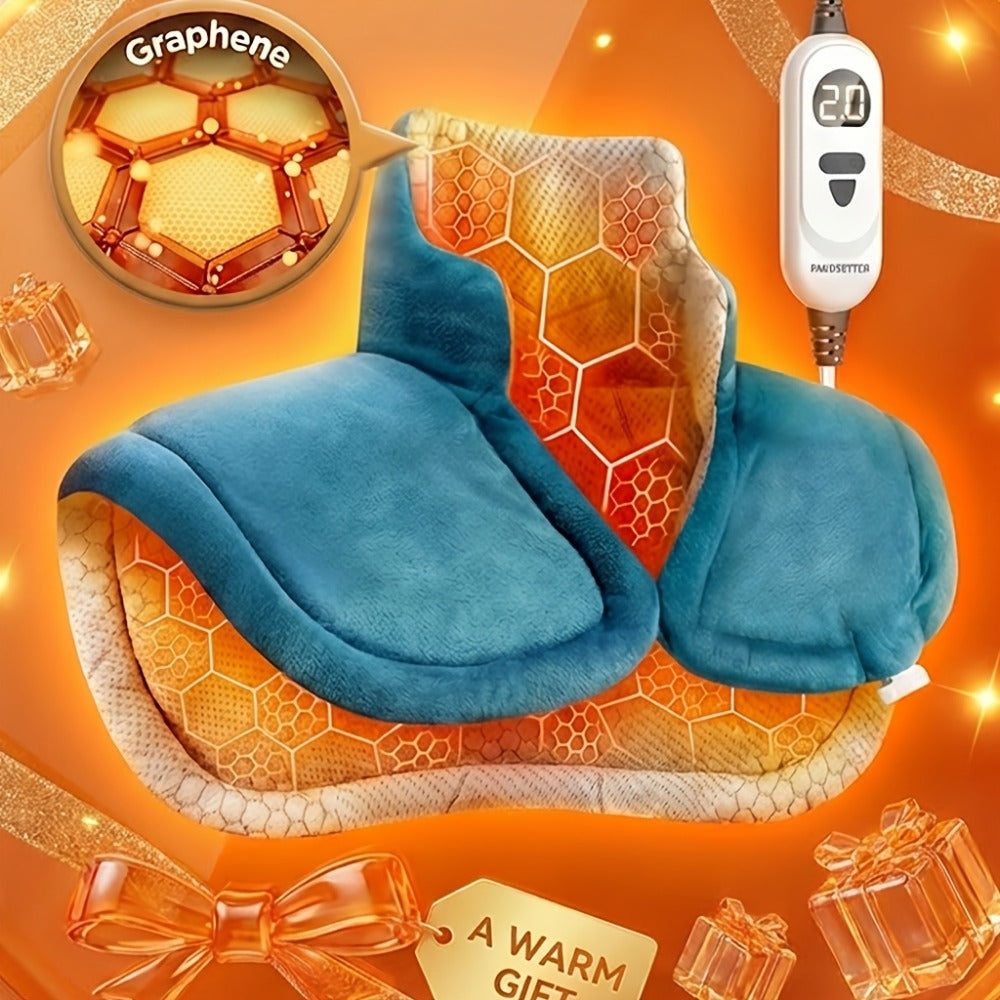 Heating Pad for Neck & Shoulders – 130W Graphene Weighted Electric Pad, 6 Heat Settings, 4 Timers, Auto Shut-Off, Machine Washable - product image 13