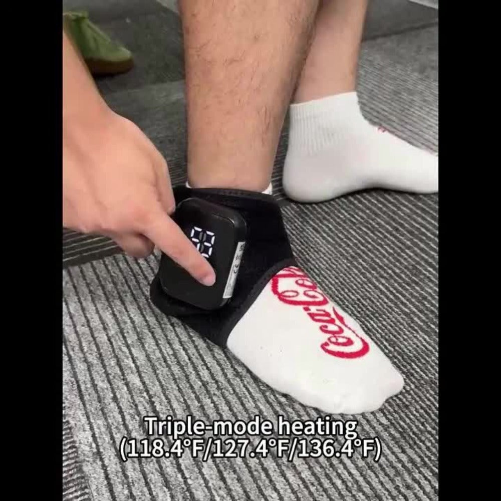 Foot Massager Electric Heated Ankle Wrap | 3 Heat Levels 3 Vibration Modes Touch Screen Timer | Relieves Ankle Pain Plantar Fasciitis Arthritis Muscle Fatigue | Fits Left & Right F - product image 12